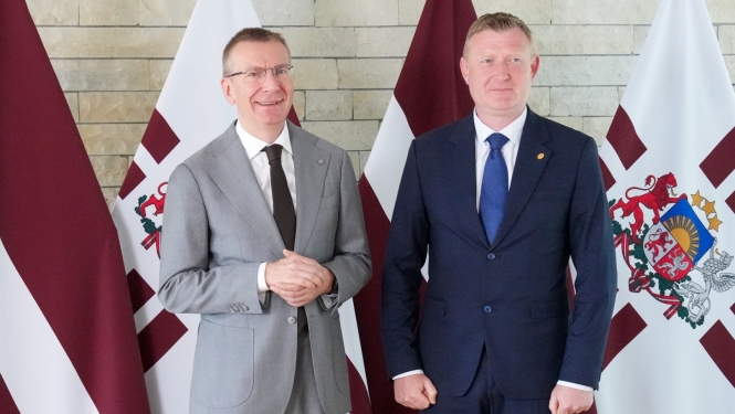 08.06.2026. Valsts prezidenta Edgara Rinkēviča tikšanās ar aizsardzības ministru Raivi Melni