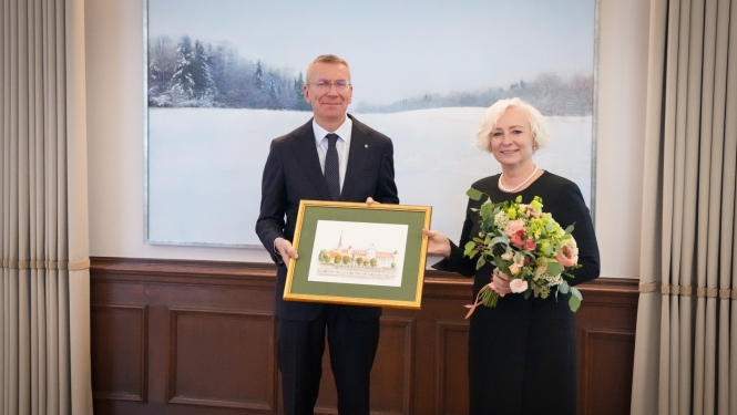 Valsts prezidenta Edgara Rinkēviča un Saeimas priekšsēdētājas Daigas Mieriņas tikšanās