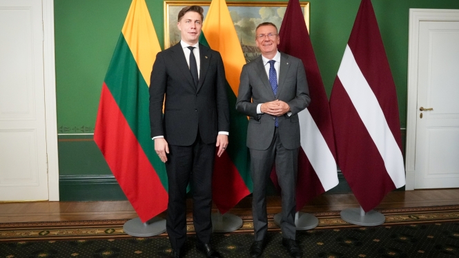 20.08.2026. Valsts prezidenta Edgara Rinkēviča tikšanās ar Lietuvas Republikas premjerministru Mindaugu Sinkeviču