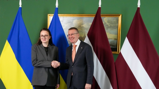 02.06.2026. Valsts prezidenta Edgara Rinkēviča tikšanās ar Ukrainas premjerministri Jūliju Sviridenko