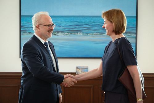 Valsts prezidenta Egila Levita tikšanās ar Eiropas Komisijas ģenerālsekretāri Ilzi Juhansoni