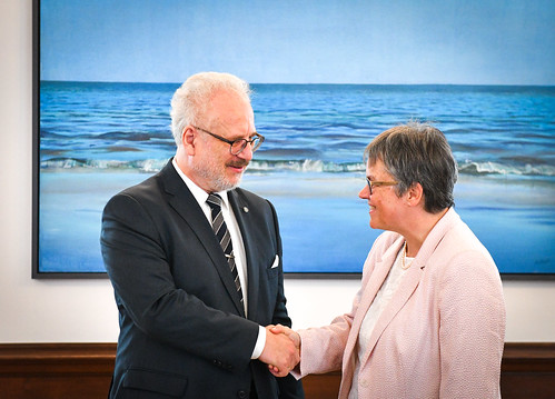 Valsts prezidenta Egila Levita tikšanās ar Eiropas Padomes Parlamentārās asamblejas prezidenti Liliānu Morī-Paskjē (Liliane Maury Pasquier)