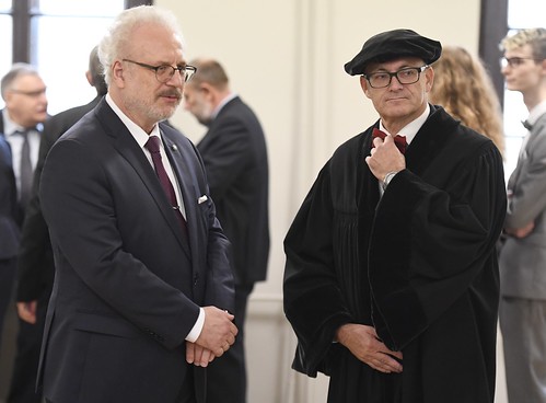 Valsts prezidents Egils Levits piedalās svinīgajā Latvijas Universitātes Senāta sēdē