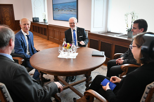 Valsts prezidenta Egila Levita tikšanās ar profesoru Dr. habil. philol. Andreju Veisbergu