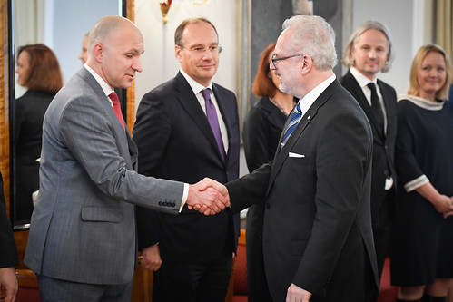 Valsts prezidents Egils Levits tiekas ar Finanšu nozares asociācijas pārstāvjiem