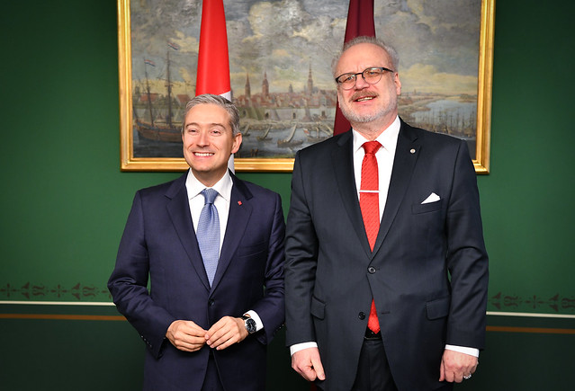 03.03.2020. Valsts prezidenta Egila Levita tikšanās ar V. E. Kanādas ārlietu ministru Fransuā Filipu Šampaņu (H. E. Mr François-Philippe Champagne)