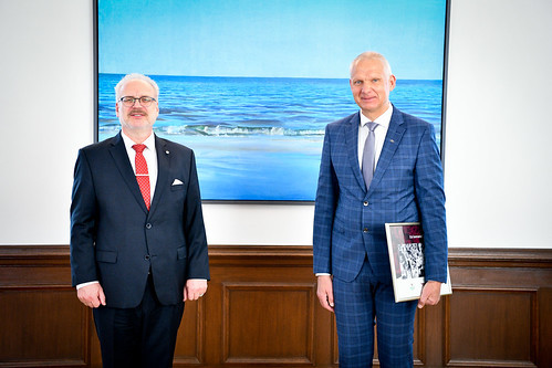 21.07.2020. Valsts prezidenta Egila Levita tikšanās ar jaunievēlēto Latvijas Olimpiskās komitejas prezidentu Žoržu Tikmeru