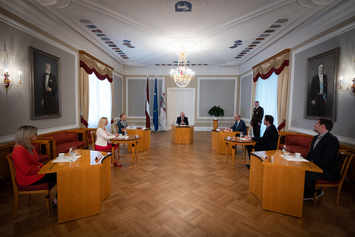 30.07.2020. Valsts prezidents Egils Levits tiekas ar Nacionālās elektronisko plašsaziņas līdzekļu padomes pārstāvjiem
