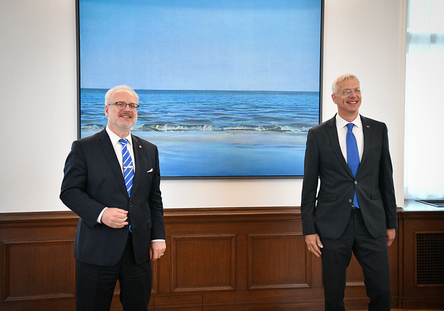 26.08.2020. Valsts prezidents Egils Levits tiekas ar Ministru prezidentu Krišjāni Kariņu