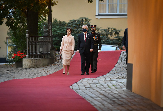 29.09.2020. V. E. Francijas Republikas prezidenta Emanuela Makrona (H. E. Emmanuel Macron) un kundzes Brižitas Makronas (Brigitte Macron) oficiālā vizīte  Latvijā