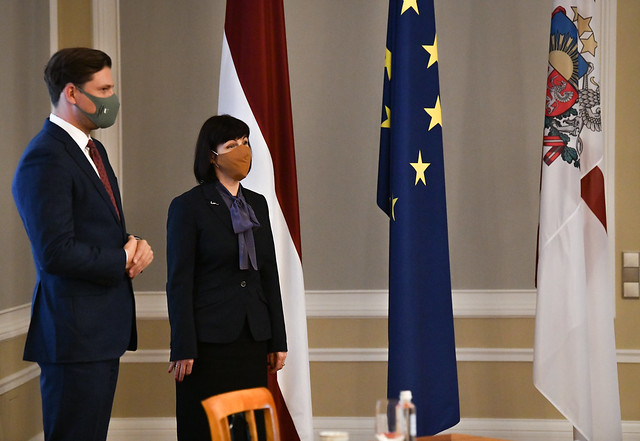 03.11.2020. Valsts prezidents Egils Levits tiekas ar Satversmes tiesas priekšsēdētāju Sanitu Osipovu