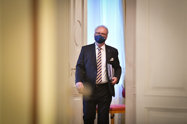 14.12.2020. Valsts prezidents Egils Levits piedalās OECD 60. gadadienas jubilejas tiešsaistes pasākumā