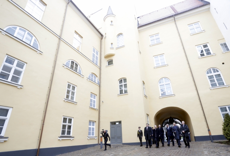 Президент Латвии участвует в торжественной сдаче в эксплуатацию Рижского замка 