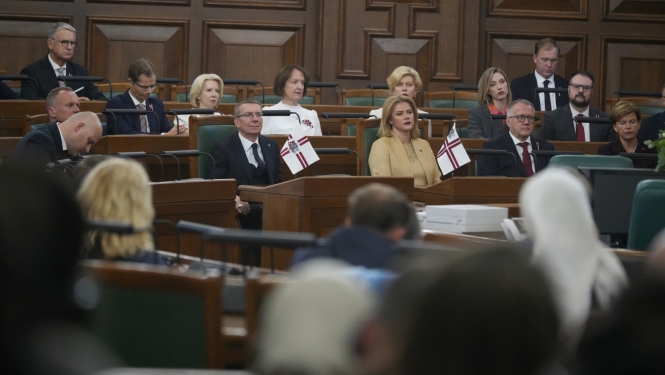 18.11.2024. Valsts prezidenta Edgara Rinkēviča dalība Saeimas svinīgajā sēdē