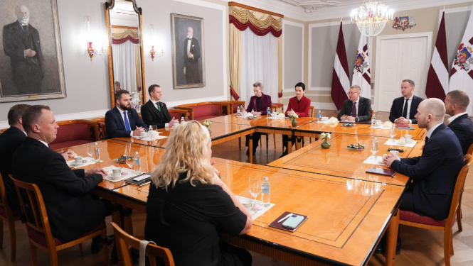 31.01.2025. Valsts prezidenta tikšanās Saeimas frakciju priekšsēdētājiem