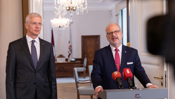 Krišjānis Kariņš un Egils Levits