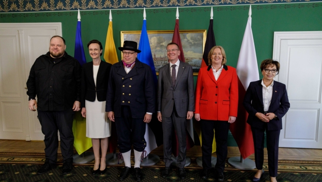 Ruslan Stefanchuk, Viktorija Čmilytė-Nielsen, Lauri Hussar, Edgars Rinkēvičs, Bärbel Bas, Elżbieta Barbara Witek