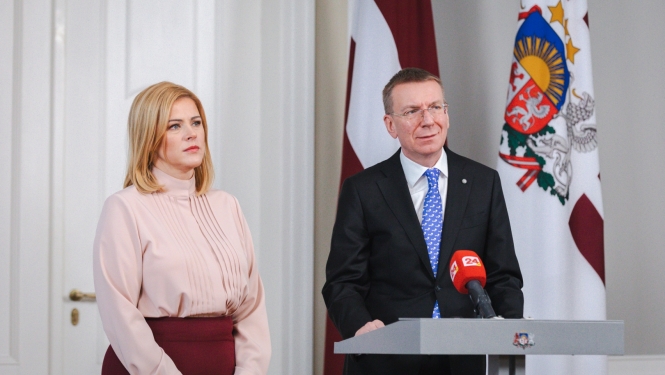 06.12.2023. Valsts prezidenta Edgara Rinkēviča tikšanās un preses konference ar Ministru prezidenti Eviku Siliņu. 