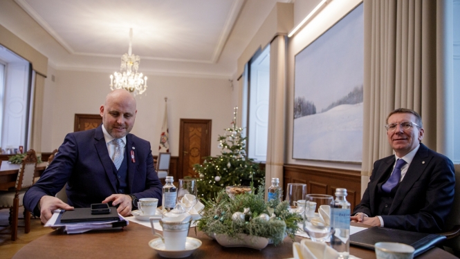 Valsts prezidenta Edgara Rinkēviča tikšanās ar Saeimas Ilgtspējīgas attīstības komisijas Inovācijas ekosistēmas attīstības apakškomisijas priekšsēdētāju Andri Kulbergu