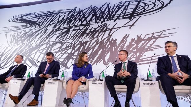 18.01.2024. Valsts prezdienta Edgara Rinkēviča dalība Ukrainai veltītai diskusijai Davosā