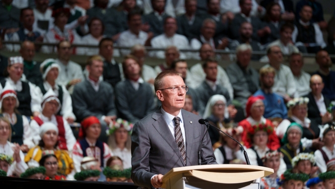 Valsts prezidenta Edgara Rinkēviča uzruna kopkoru koncertā XVI Latviešu Dziesmu un Deju svētkos Kanādā 