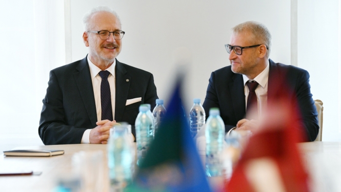 Valsts prezidenta Egila Levita reģionālā vizīte Saldus novadā 2022. gada 27. septembrī. 