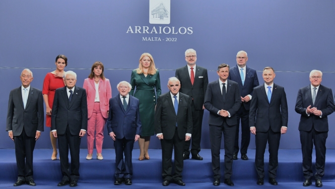 06.10.2022. Valsts prezidents Egils Levits piedalās Arajološas grupas sanāksmē Maltā
