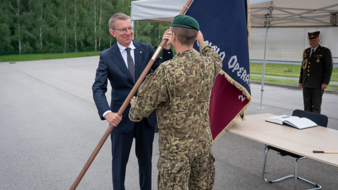 Valsts prezidents Edgars Rinkēvičs piedalās Speciālo operāciju pavēlniecības komandiera maiņas svinīgajā ceremonijā