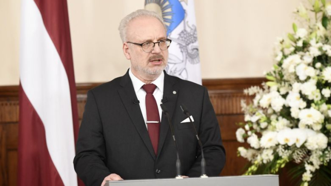 Valsts prezidenta Egila Levita runa augstāko valsts apbalvojumu svinīgās pasniegšanas ceremonijā