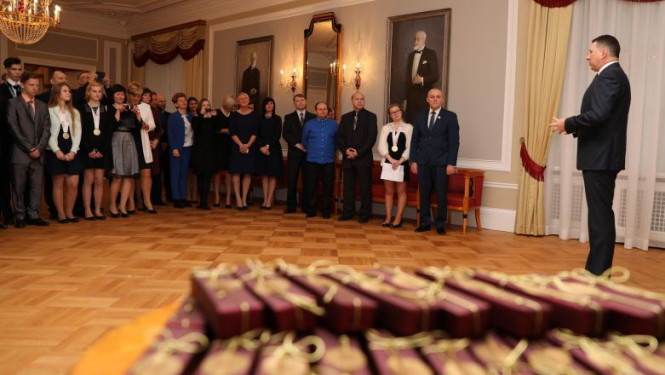 Valsts prezidents Rīgas pilī tiekas ar Latvijas Speciālās Olimpiādes sportistiem