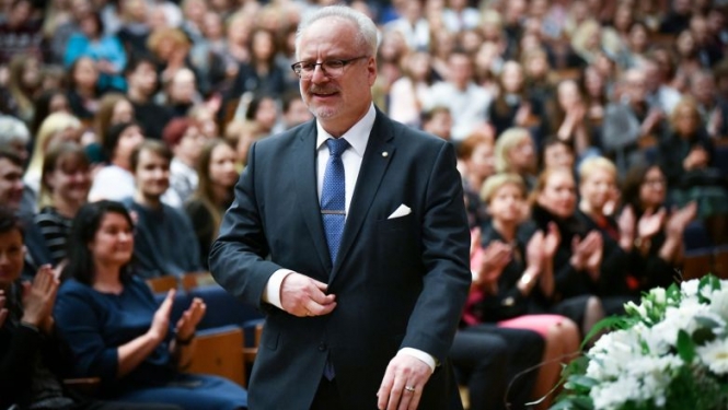 Valsts prezidenta Egila Levita lekcija “Demokrātijas attīstība Latvijā” Rīgas Stradiņa universitātē