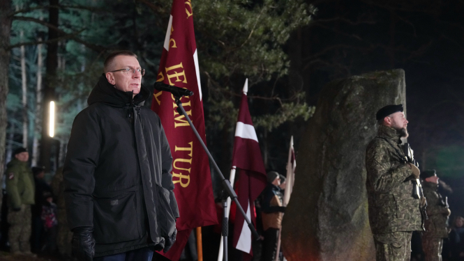 11.01.2025. Ziemassvētku kauju 108. gadadienas atceres brīdis Ložmetējkalnā
