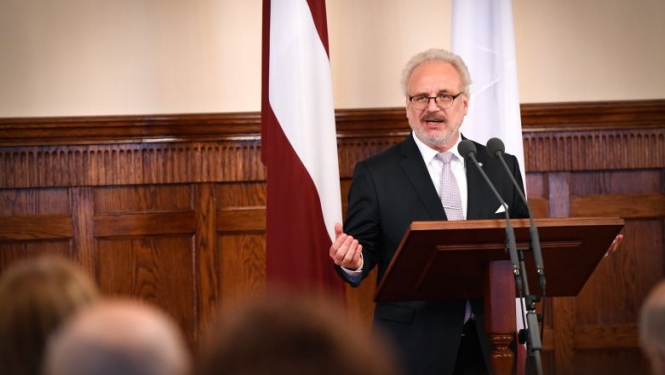 Valsts prezidenta Egila Levita uzruna Ata Kronvalda balvas pasniegšanas ceremonijā