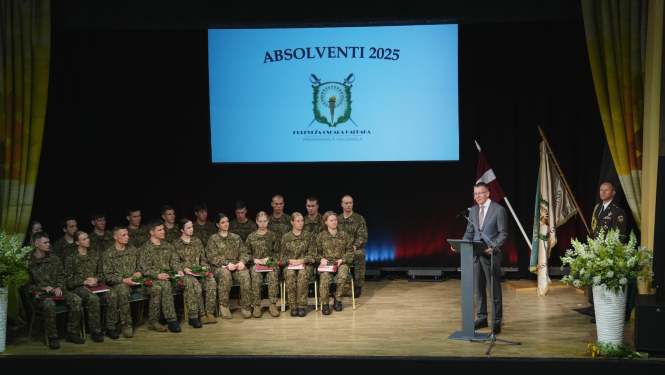 Valsts prezidenta Edgara Rinkēviča dalība Pulkveža Oskara Kalpaka profesionālās vidusskolas izlaiduma ceremonijā