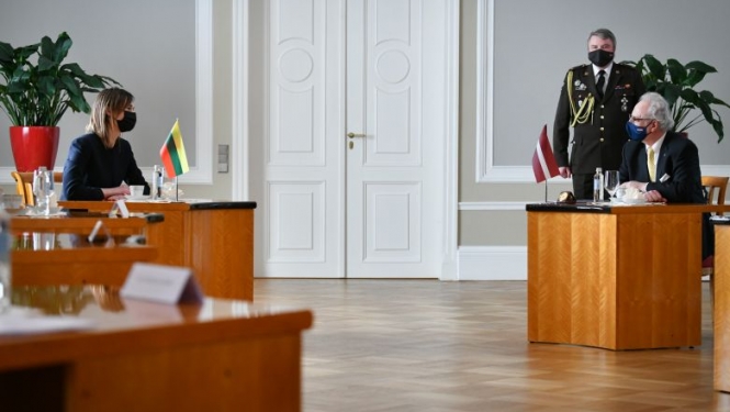 Valsts prezidents un Lietuvas Seima priekšsēdētāja vienisprātis, ka Latvijas un Lietuvas divpusējam dialogam jābūt vēl ciešākam