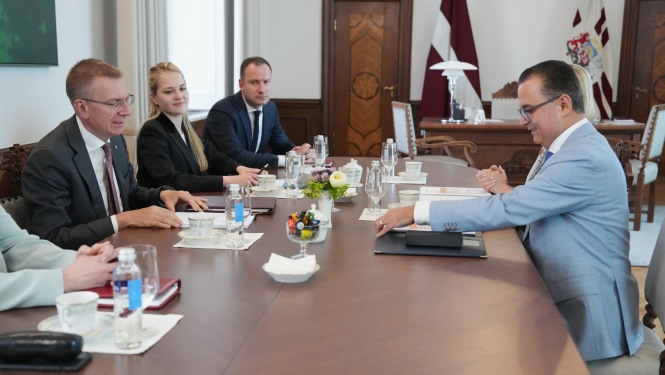 Valsts prezidenta Edgara Rinkēviča tikšanās veselības ministru Hosamu Abu Meri