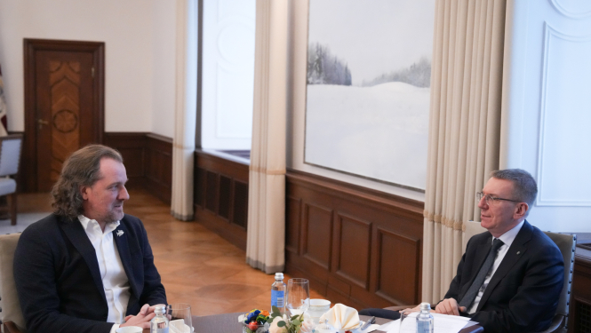 Valsts prezidenta Edgara Rinkēviča tikšanās ar Latvijas Darba devēju konfederācijas prezidentu Andri Biti