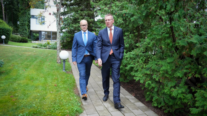 Valsts prezidents Edgars Rinkēvičs tiekas ar valsts kontrolieri Edgaru Korčaginu
