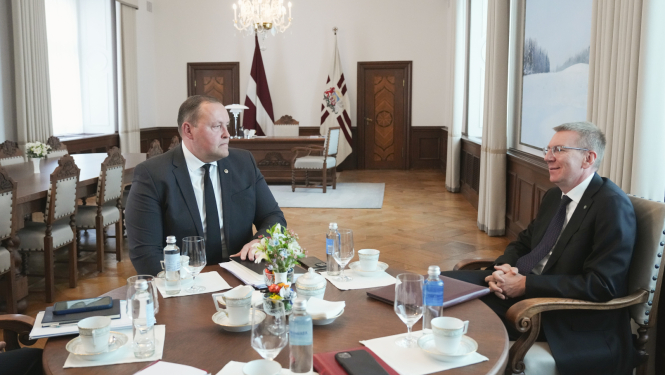 08.05.2025. Valsts prezidenta Edgara Rinkēviča tikšanās ar iekšlietu ministru Rihardu Kozlovski