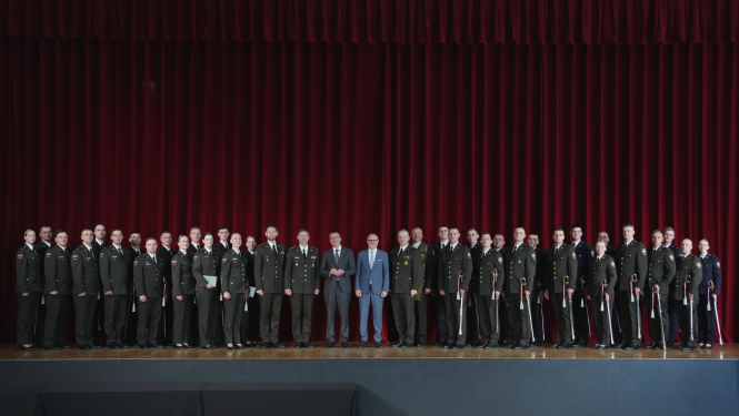 Valsts prezidenta Edgara Rinkēviča dalība Latvijas Nacionālās aizsardzības akadēmijas virsnieku izlaidumā