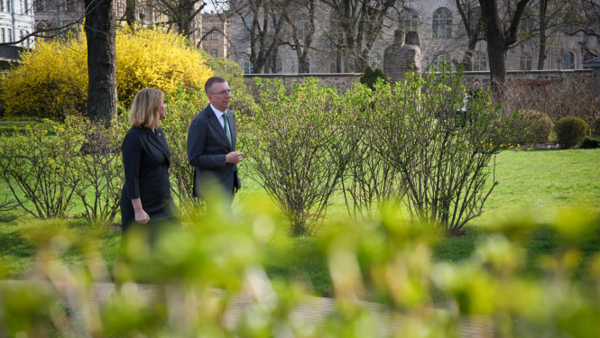 Valsts prezidenta Edgara Rinkēviča un Ministru prezidentes Evikas Siliņas preses konference