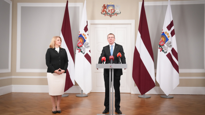 Valsts prezidenta Edgara Rinkēviča un Ministru prezidentes Evikas Siliņas preses konference