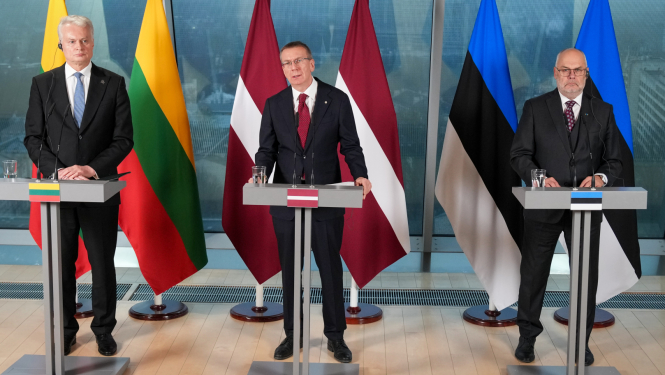 Baltijas valstu prezidentu kopīga preses konference