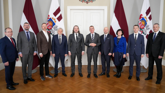 Valsts prezidents Edgars Rinkēvičs Rīgas pilī tiekas ar Latvijas Darba devēju konfederācijas pārstāvjiem