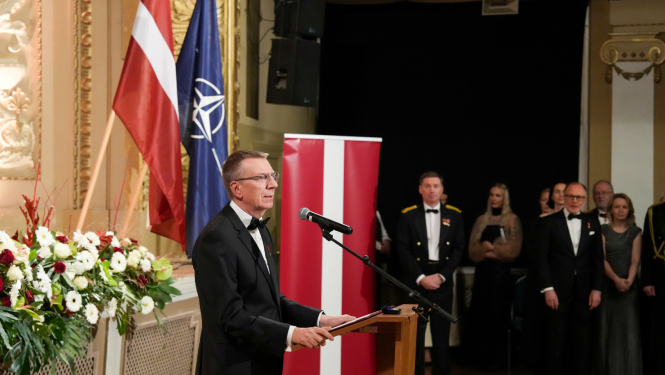 Valsts prezidents Edgars Rinkēvičs piedalās Nacionālo bruņoto spēku ikgadējā virsnieku ballē
