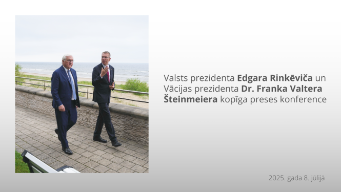Latvijas un Vācijas prezidentu preses konference 