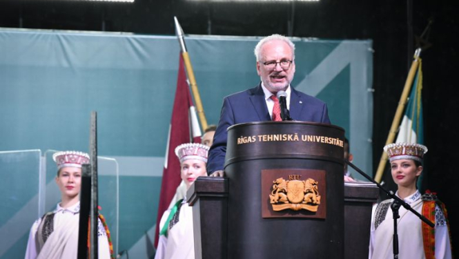 Valsts prezidenta Egila Levita uzruna Rīgas Tehniskās universitātes izlaidumā
