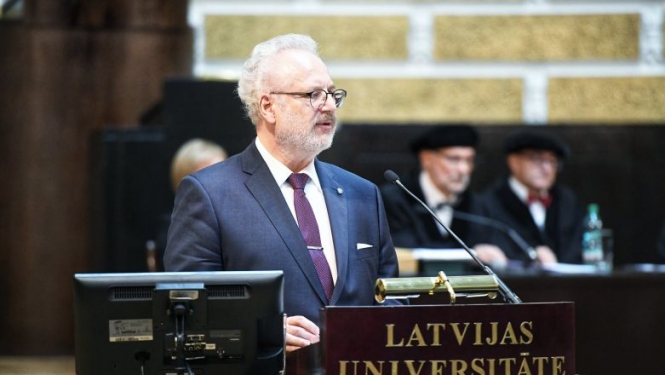 Valsts prezidenta Egila Levita uzruna svinīgajā Latvijas Universitātes Senāta sēdē