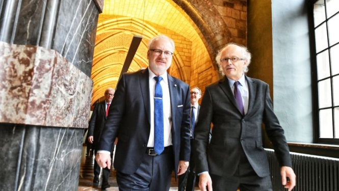 Valsts prezidents diskutē ar Beļģijas lielākās universitātes studentiem par demokrātijas attīstību