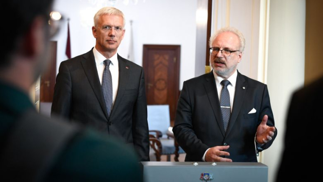 Preses konference pēc Valsts prezidenta Egila Levita tikšanās ar Ministru prezidentu Krišjāni Kariņu